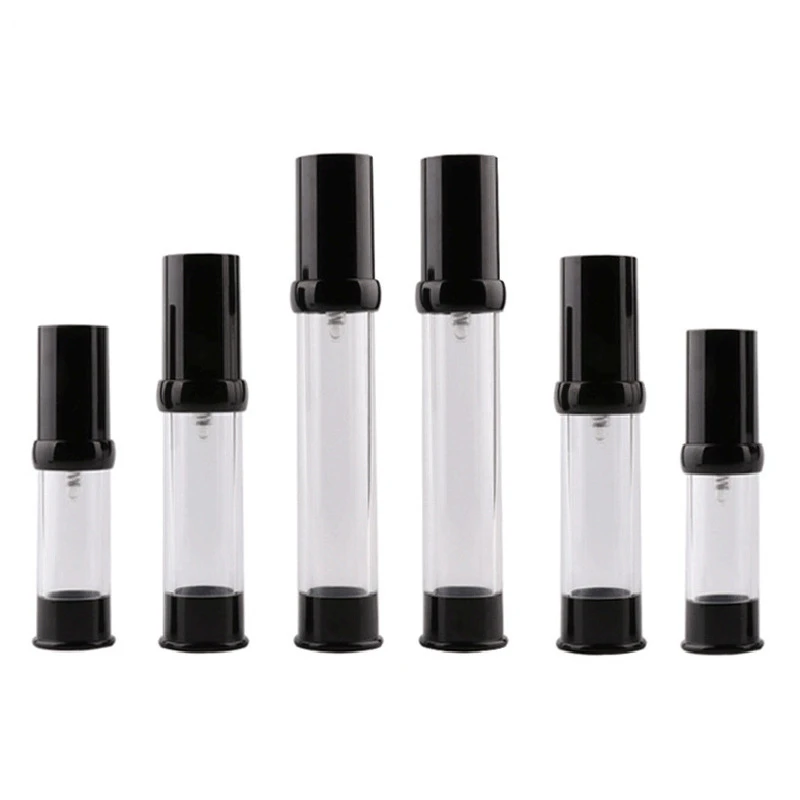 

15/20/30ml Empty Black Airless Pump Bottles Mini Portable Vacuum Cosmetic Lotion Treatment Travel Container Dispenser