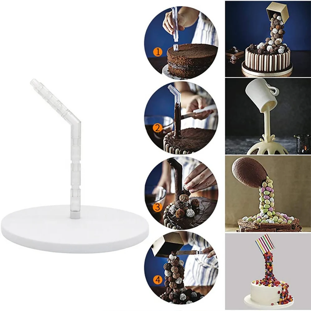 Anti Gravity Cake Pouring Kit Cake Stand Support Structure Frame Cake Decoration Plastic Cake Stand Cake Support Structure Frame