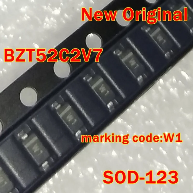 

10Pcs to 1000Pcs Bzt52C2V7 Sod-123 New Original Marking Code:W1 Zener Diode 2.7V