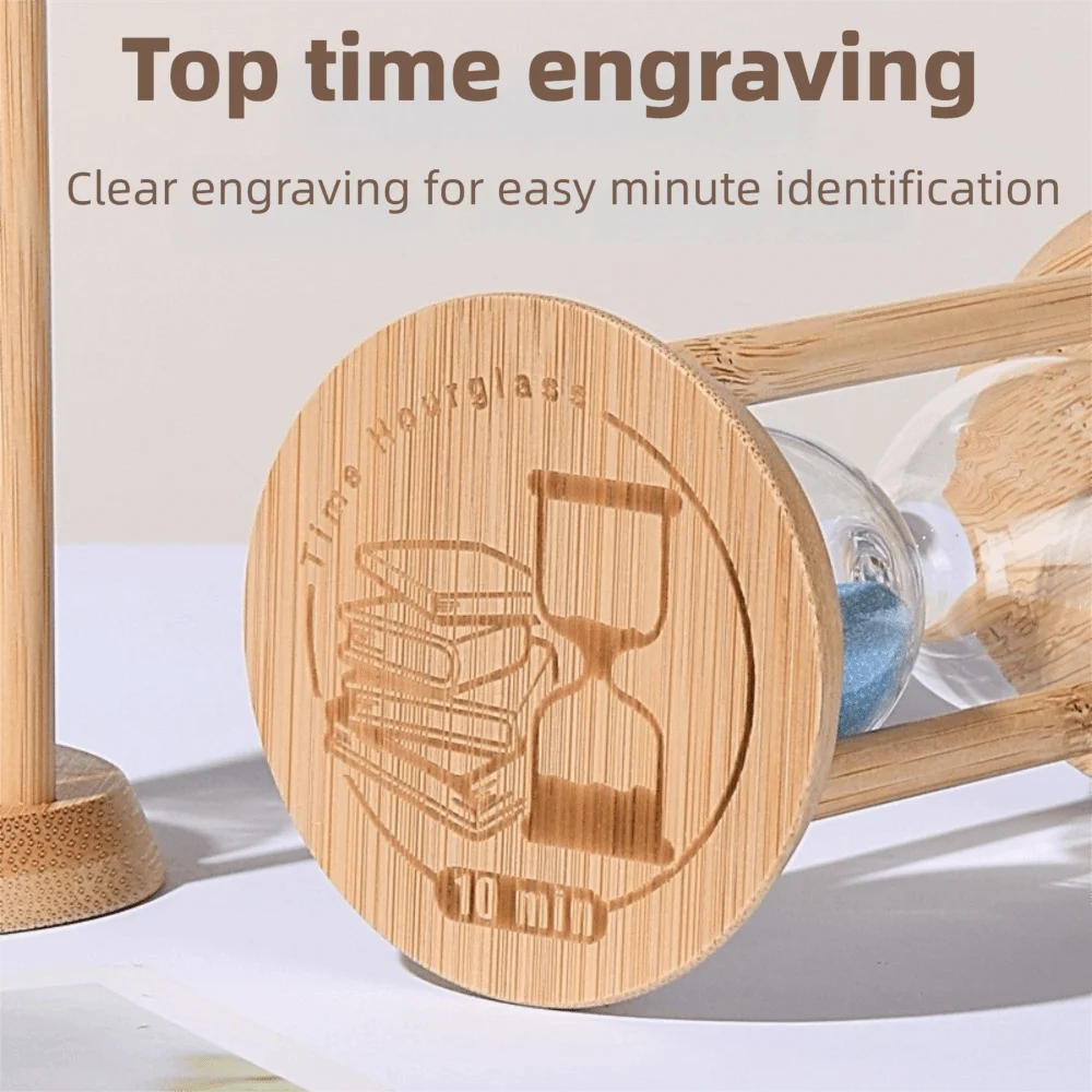 Productivity Tool Wooden Frame Sand Timer 3 Minute 5 Minute Sand Clock Vintage Style Hour Glass Office Decor