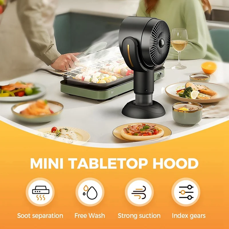 AA49 Purifier Fan, Removable And Washable Filter Portable Smokeaway Fan For Smoke, Smoke Away Purifier Fan