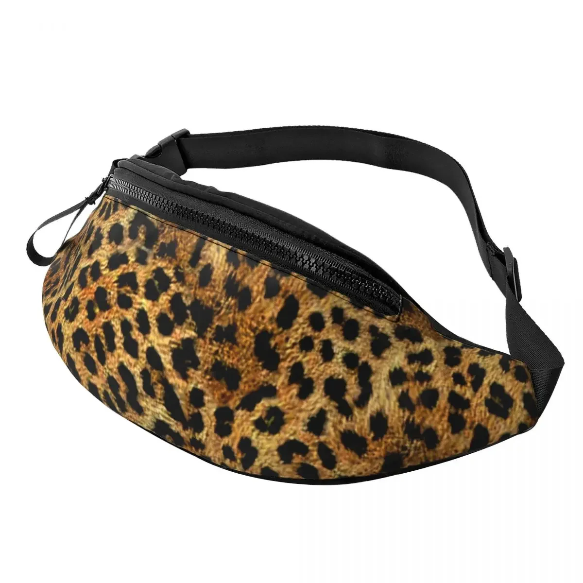 

Custom Leopard Pattern Fanny Bag Customized Cheetah Animal Skin Print Crossbody Waist Pack Women Men Running Phone Money Pouch