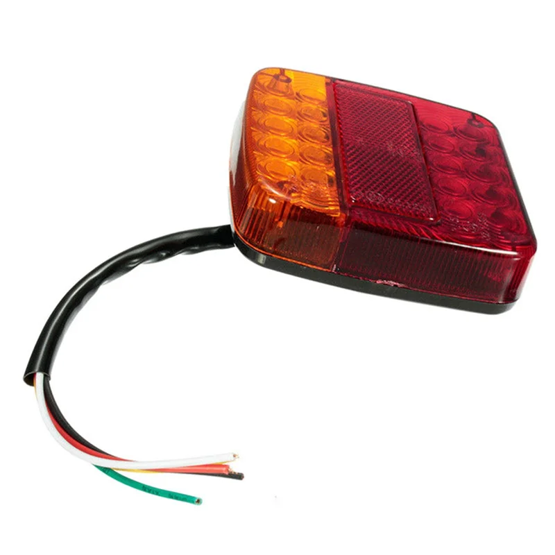 

A90Q-Tow Taillight For RV ATV Motorbike 2Pcs 12V 26LED Waterproof Car Tail Light Brake Lamp Stop License Plate Reflector