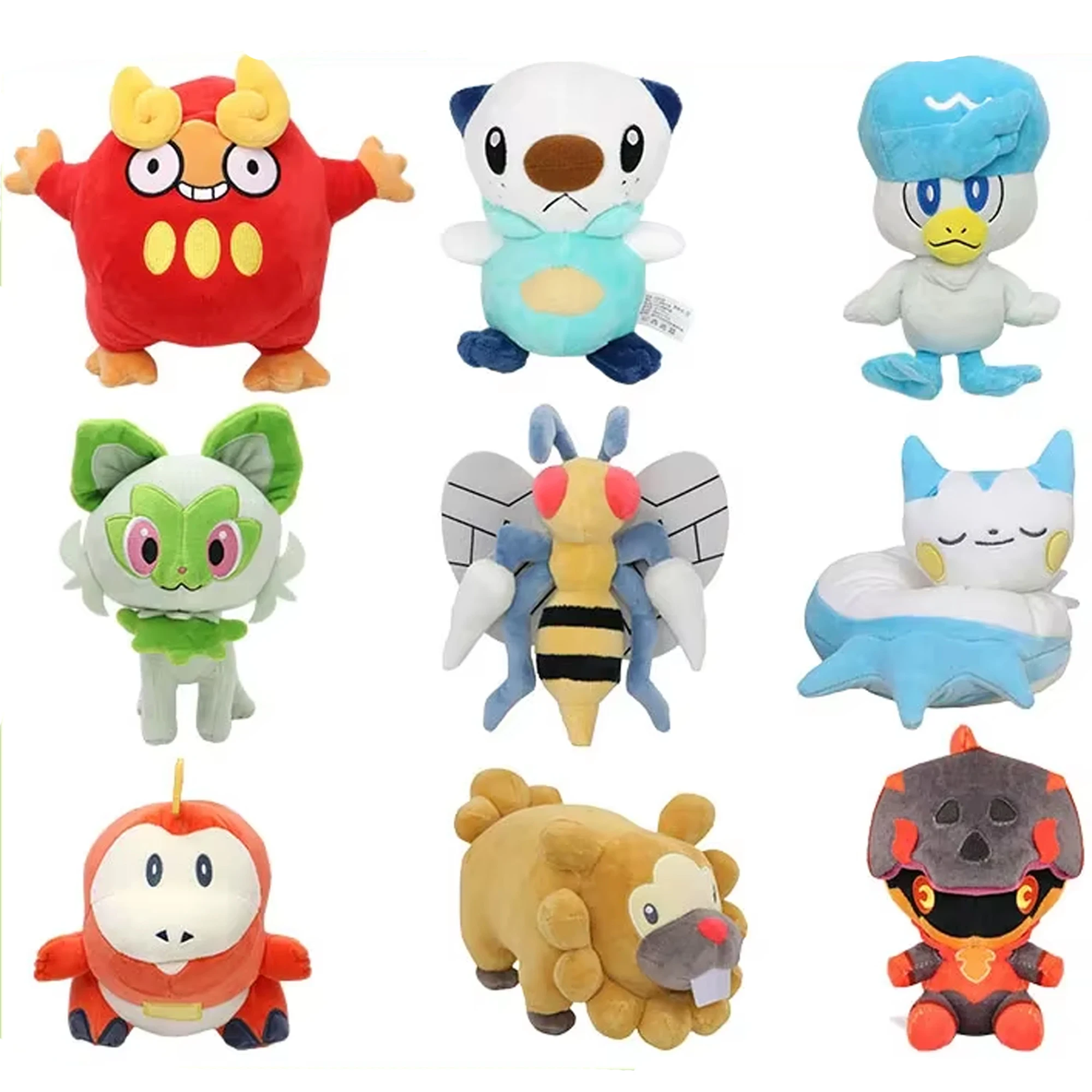 Beedrill bidoof brinquedo de pelúcia sprigatito fuecoco darumaka recheado charcadet pachirisu oshawott dos desenhos animados peluche boneca presente criança