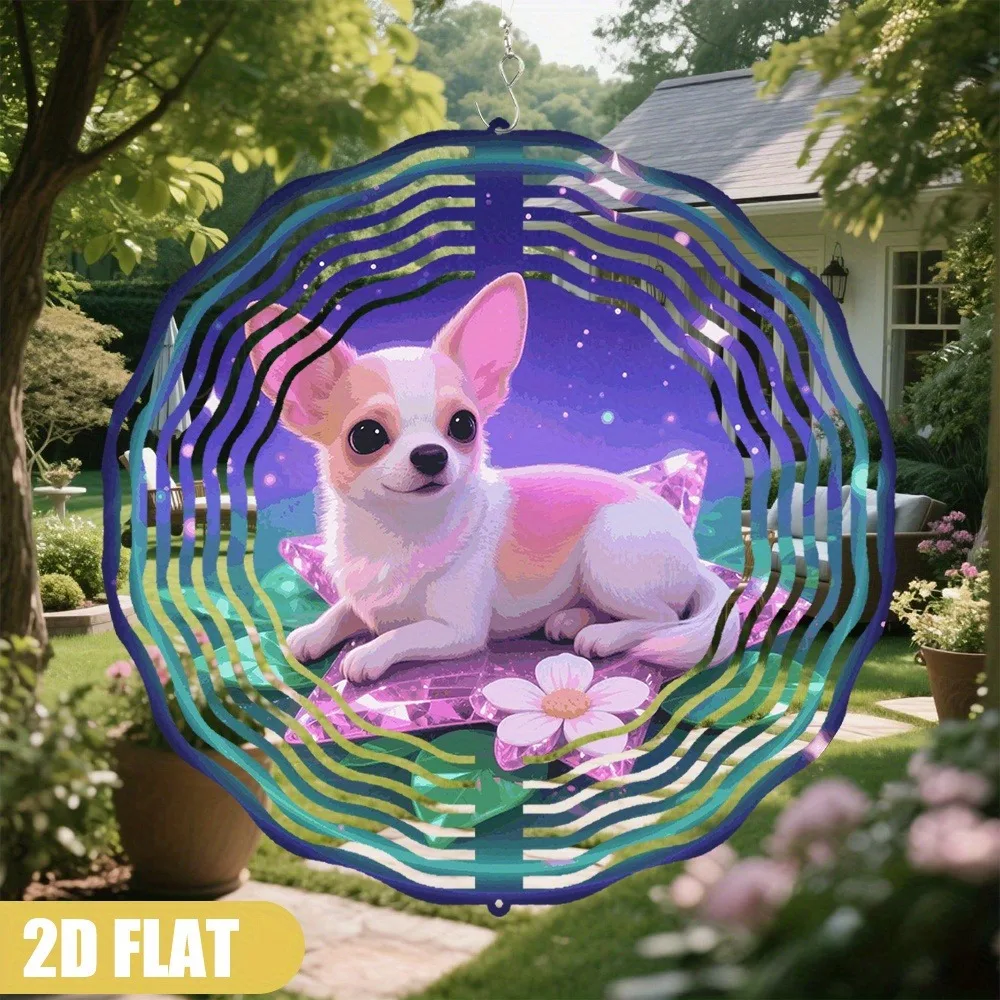 

Metal Wind Chime Cute Dog Magical Star Garden Decoration Hanging Ornament Gift