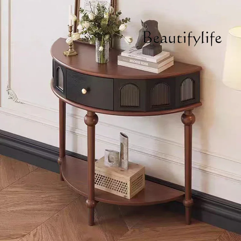 

WM Trendy Beauty Console Table Entrance Hall Living Room Vintage Premium Console Table High-end Storage Wohnzimmer Tisch