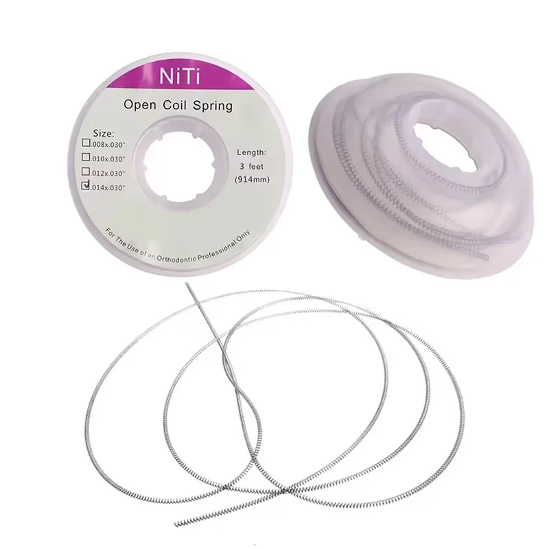1Roll 3Feet/914mm Dental Orthodontic Niti Open Coil Spring 0.008/0.010/0.012/0.014 Ortodoncia Bracket Braces Archwires Products view 3
