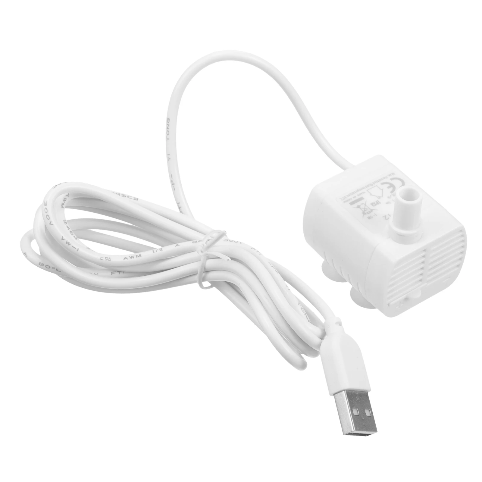 

Mini Submersible Pump White USB Hydroponics Fish Tank Fountain Filter Plastic Outdoor Quiet Wear Resistance Pet Supplies Small