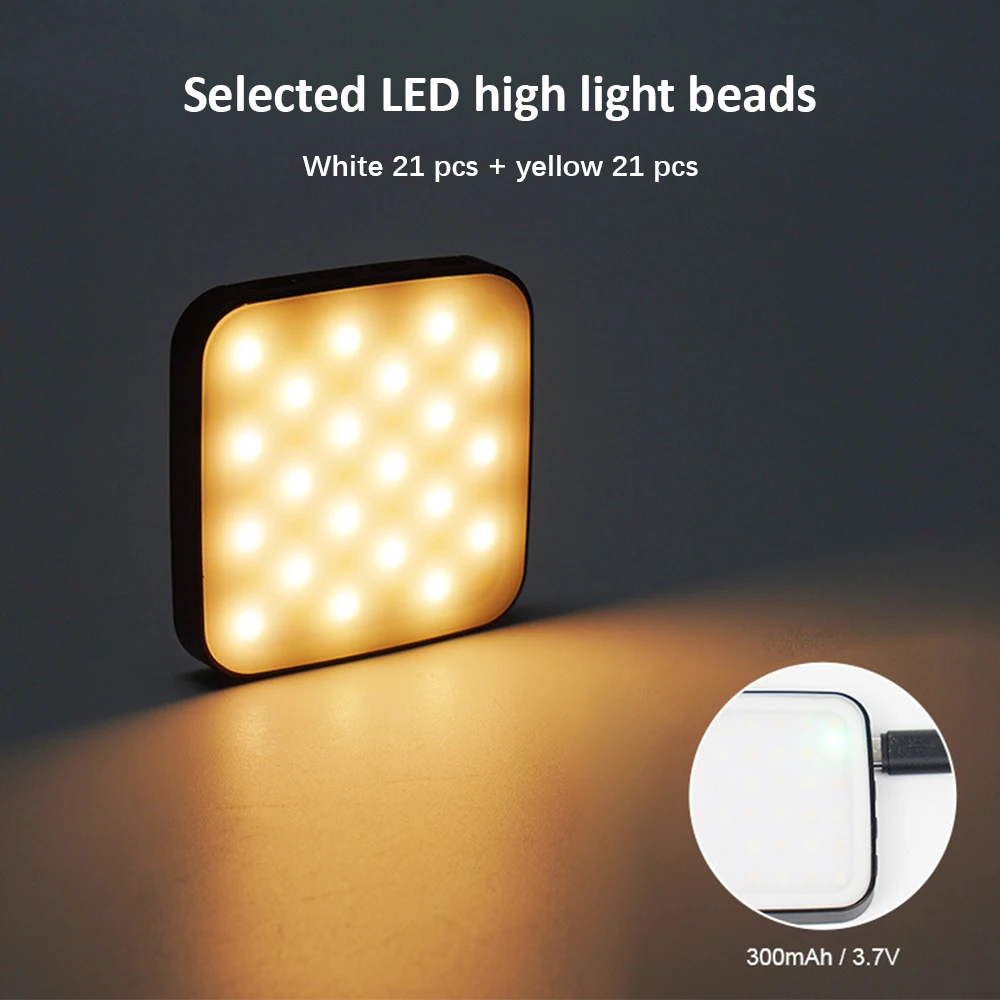 2W Magnetic Phone Selfie light Pocket LED 2500-8500K 42LEDs Metal Ring Suction Cup Clip for iphone 15/14/13/12 Android Phone