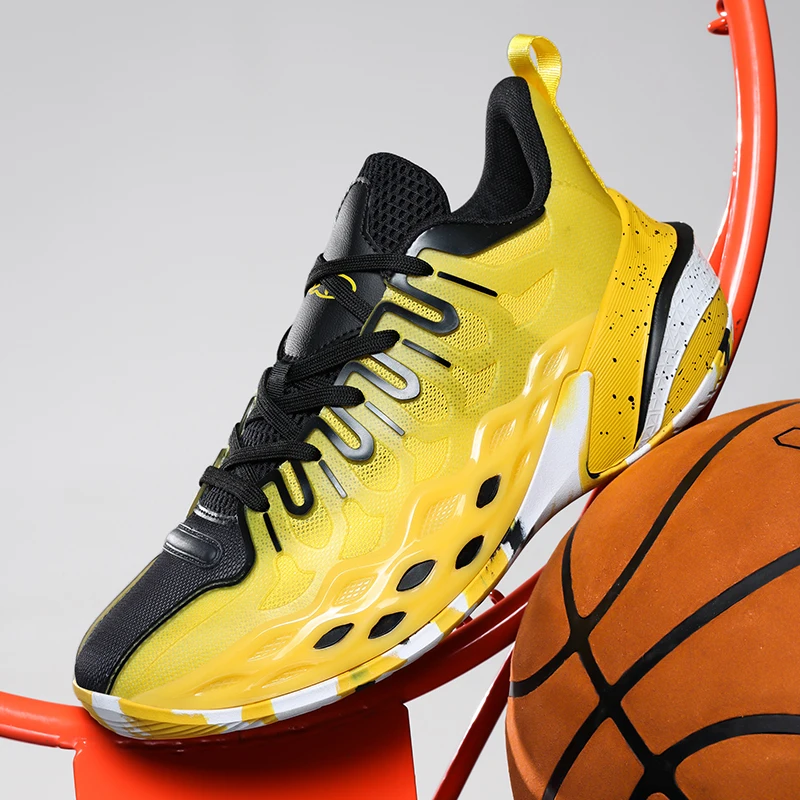 

2025 New Men Basketball Sneakers Shock-Absorbant Basketball Shoes Breathable Training Sneakers Women Non Slip Basketball Boots