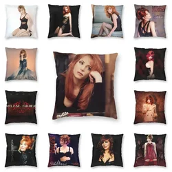 Pretty Mylene Farmer Cushion Cover 45x45 Decoration Printing French Singer Throw Pillow Case for Sofa Double Side