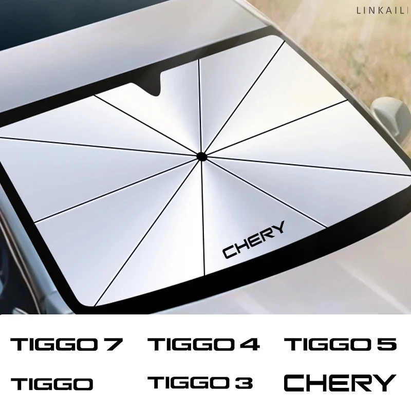 Car Windshield Foldable Sun Shade Umbrella For Chery Tiggo8 Tiggo4 Omoda C5 Jaecoo J7 UV‑Block Heat Insulation Auto Accessories