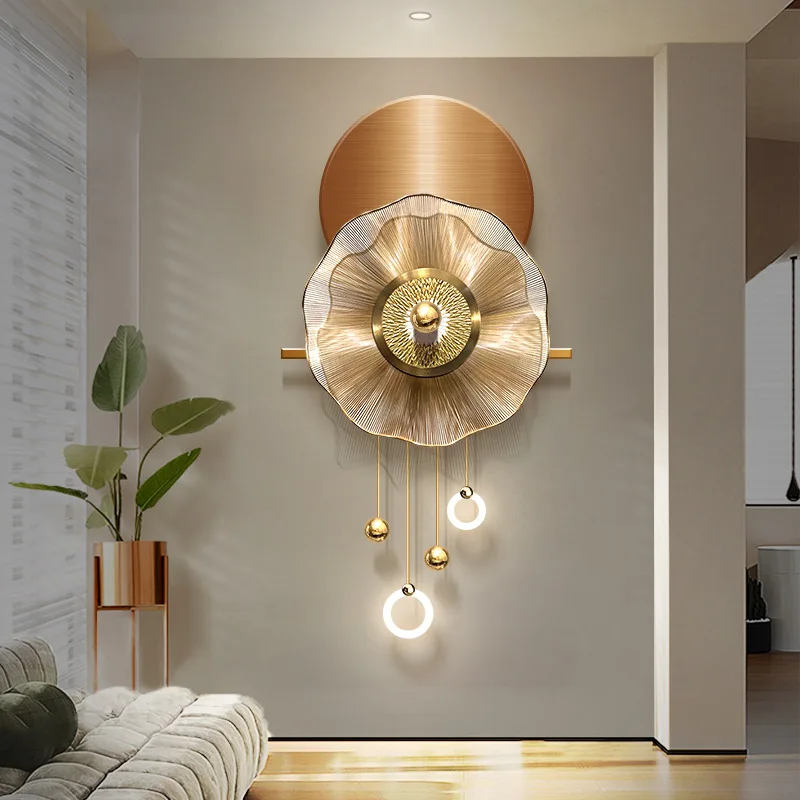 

Light luxury entrance decorative painting wall lamp corridor aisle ambient light wall painting three-dimensional advanced sense