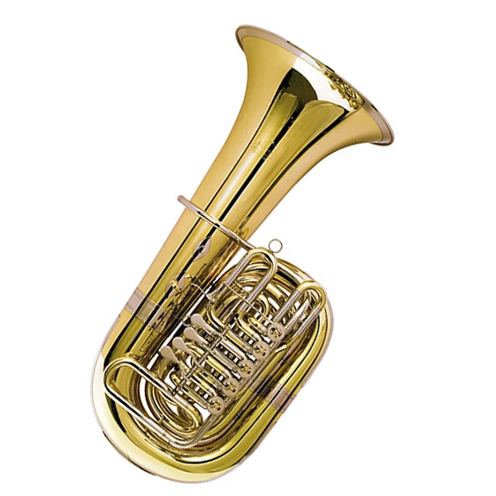

High Quality OEM Tuba Trumpet Brass Instrument JYTU0753 With 5 Rotary Pistons And C Key