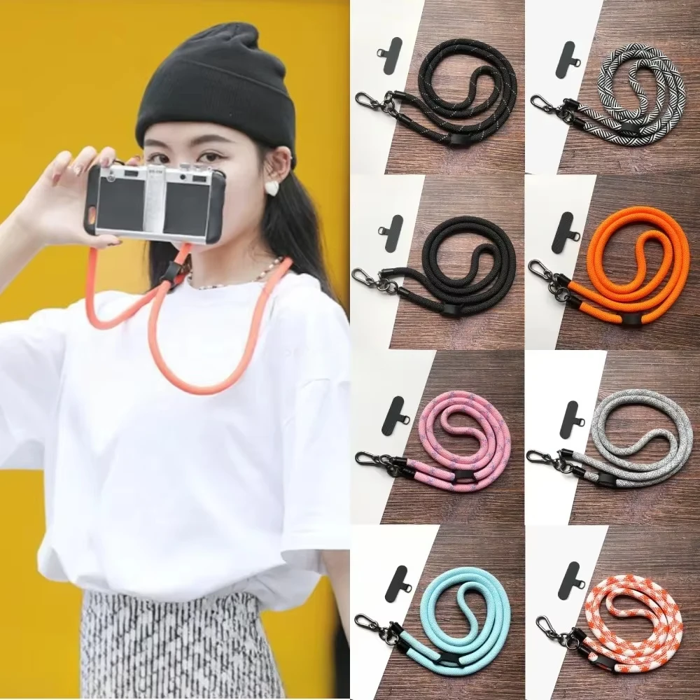 

Регулируемый ремешок для мобильного телефона 120 см, уличный анти-потерянный ремешок для телефона через плечо, шейная веревка с нашивкой, подвесной ремешок для мобильного телефона