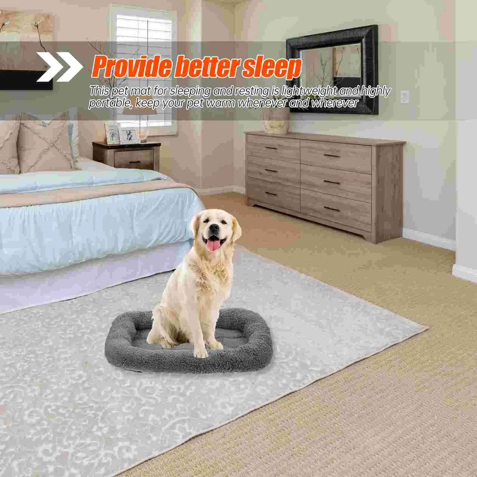 Bed Mat for Dogs Cats Plush Warm Sleeping Sofa Blanket Washable Extra Large Cushion Puppy Mattress