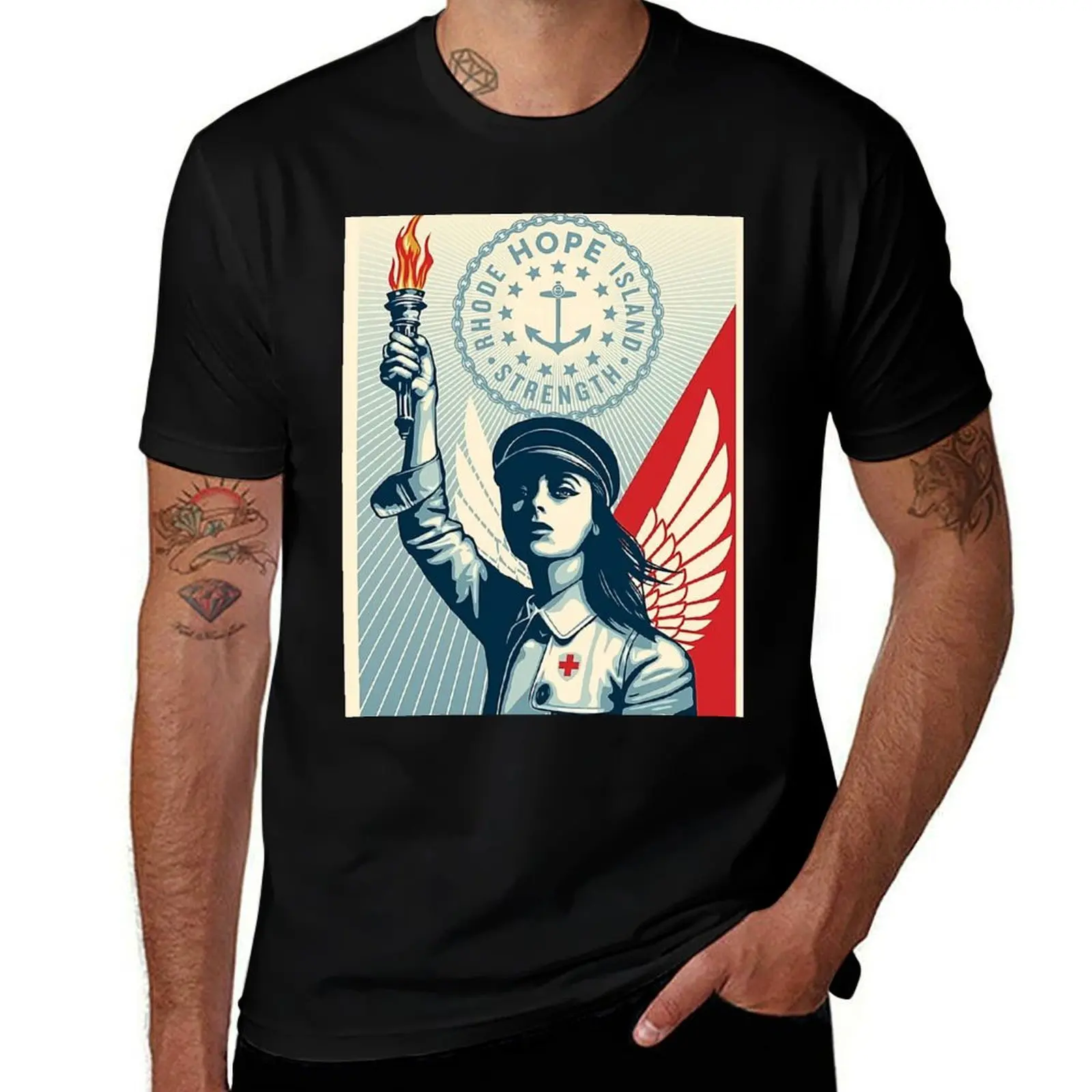 Shepard Fairey island T-Shirt Dry Fit Athletic Short Sleeve Shirt T-Shirt