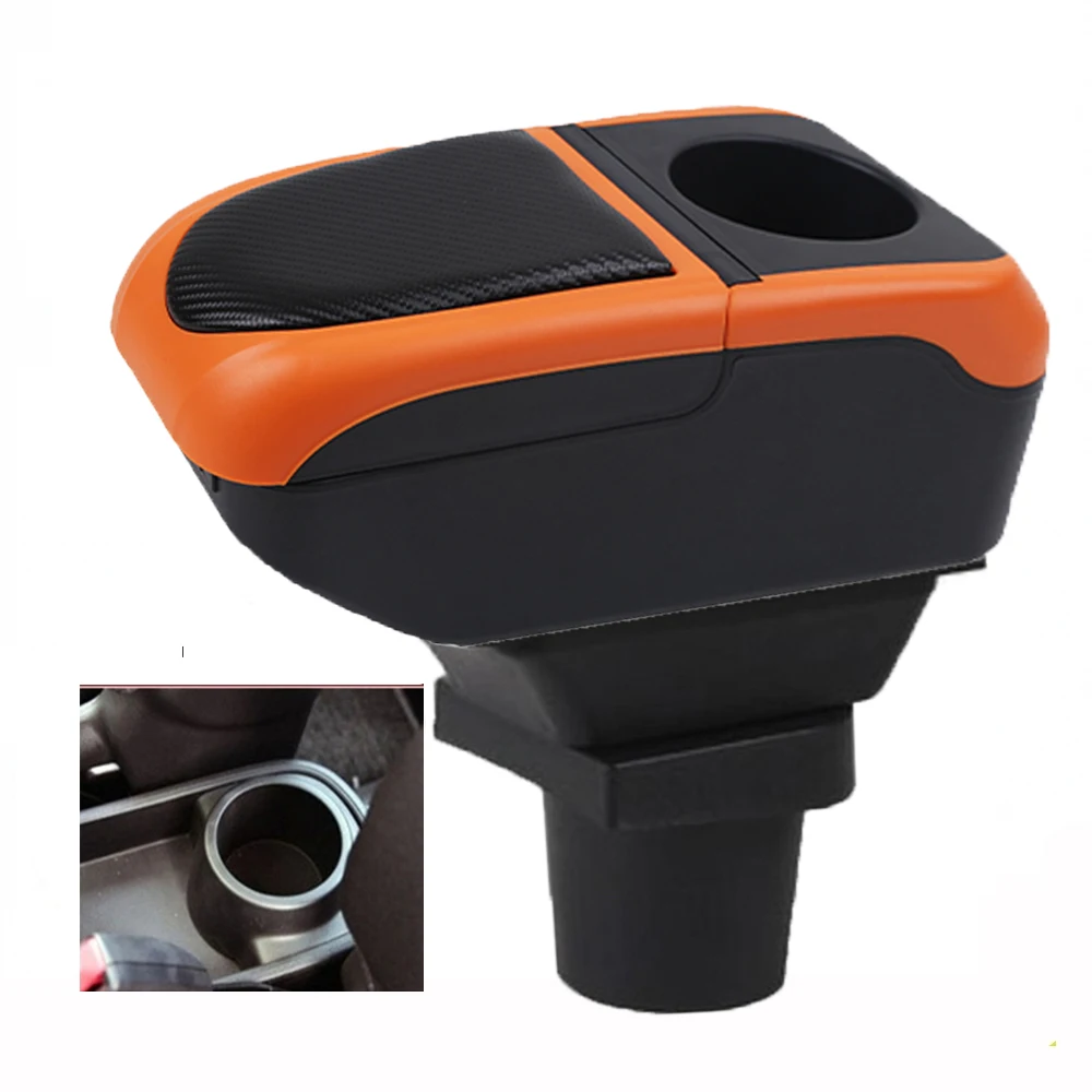 For Car Mazda 2 Demio Tribute Armrest Box Arm Elbow Rest Center Console Storage Case with Cup Holder USB Port