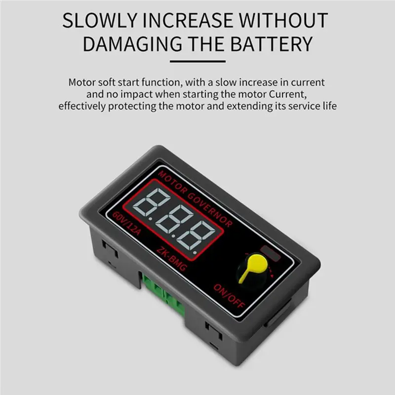 AEE3-PWM وحدة تحكم في سرعة محرك التيار المستمر وحدة تحكم مروحة المحرك مع وحدة تحكم محرك العرض 9-60 فولت/12A /500 واط #5