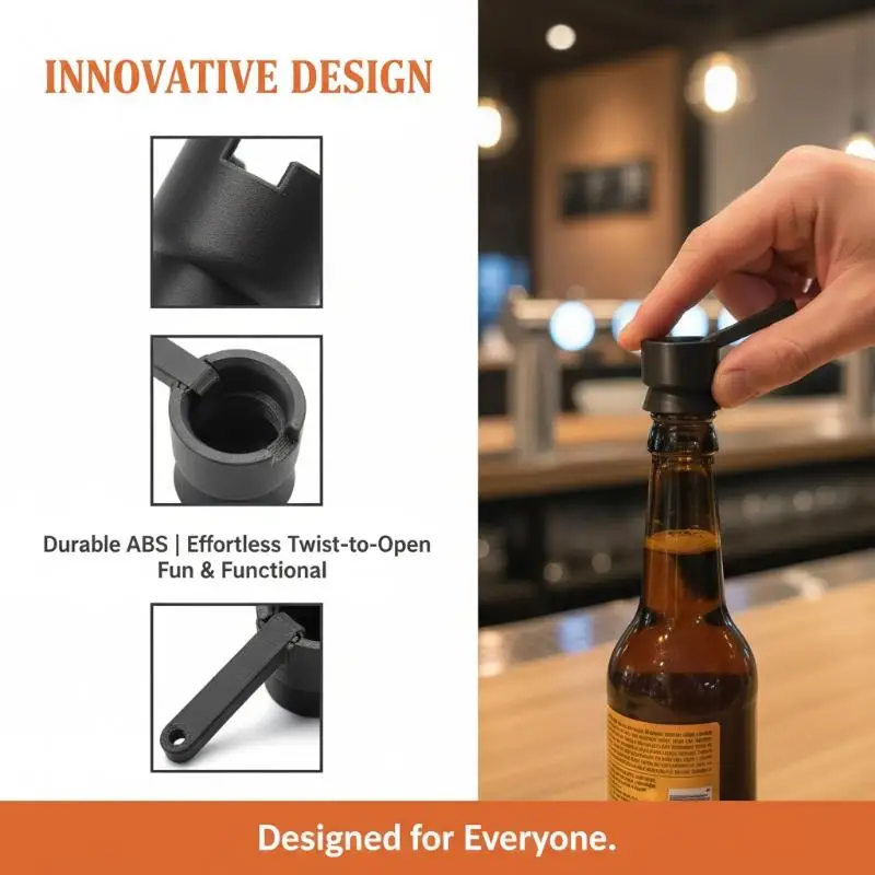 Beer Bottle Opener Launcher Creative Gadget 2 in 1 Cap Shooter for Parties Home Bar Accessories for Fun Drinking Games