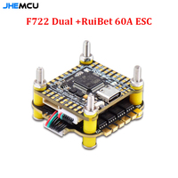 JHEMCU F7 Stack F722 Dual Flight Controller with RuiBet 60A ESC 3-6S 30.5*30.5mm for RC FPV Freestyle Drone