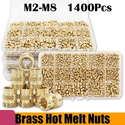 Hot Melt Brass Heat Insert Nut Iron Tip M2 M2.5 M3 M4 M5 M6 Embedded Heating Knurled Brass Inserts Nuts 3D Printer Case Notebook