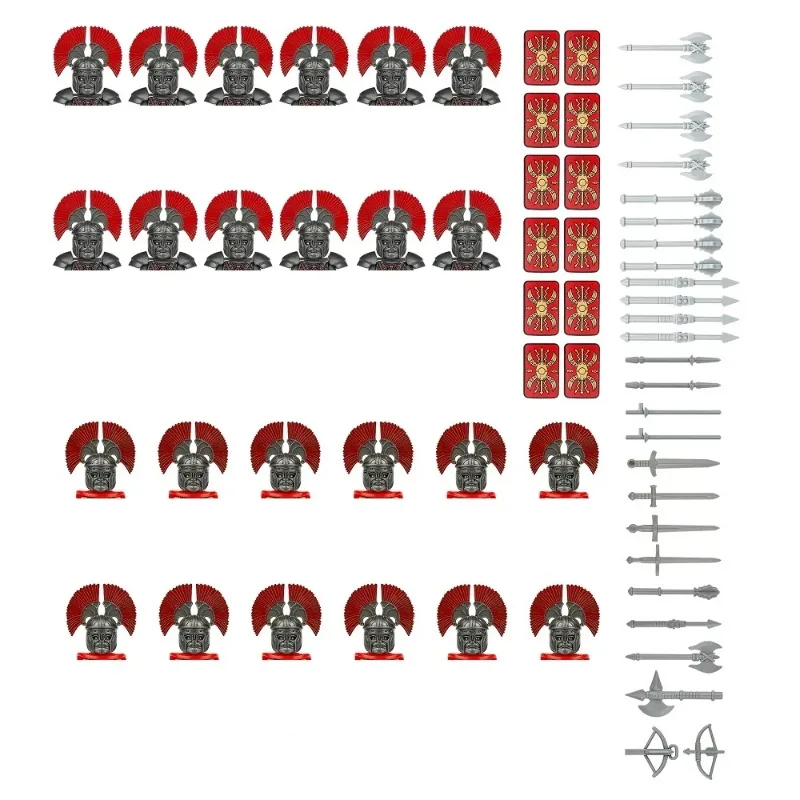 فارس المعبد، بطل الحرب الرومانية في العصور الوسطى، جندي سبارتان، سلاح MOC، تجميع، جيش، لعبة. #1