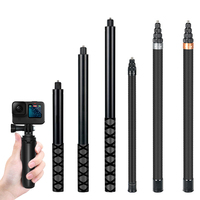 Carbon Fiber Invisible Extended Edition Selfie Stick for Insta360 X3 GO3 Action 4 Accessories for DJI GoPro 13 12 9 Selfie Stick