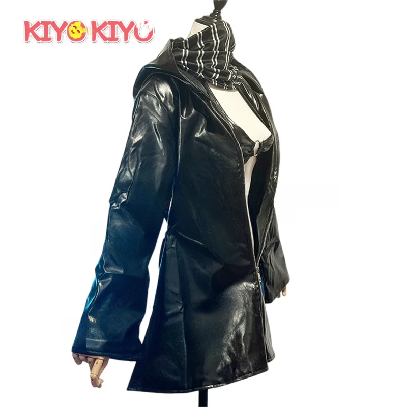 KIYO-KIYO Anime Ikazuchi For Collection Cosplay Costum Ikazuchi PU Coat Top Halloween Costumes