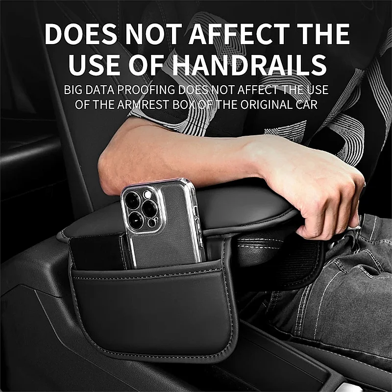 Morris Garages Car Armrest Pad Fit MG4 EV ZS EV HS One, Wear-resistant Center Armrest Protective Cover For MG Interior Decor