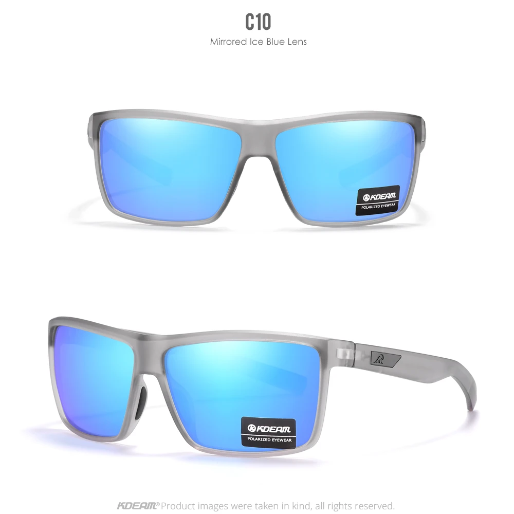 KDEAM Scratch Widerstand Sonnenbrille Männer Polarisierte 100% UV Schutz Sonnenbrille Integral Frühling Scharniere Und Gebogene Tempel KD029 – Detail 23