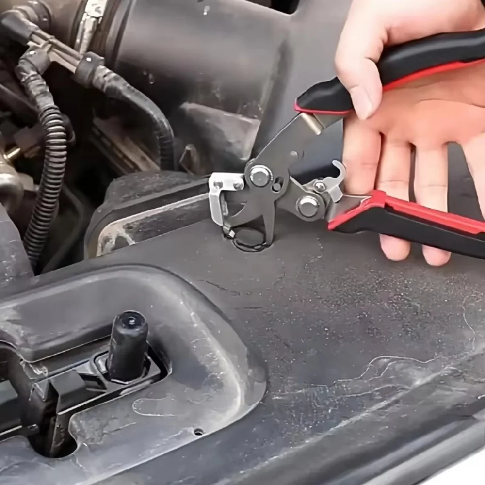 Car Clip Pliers, Panel Clip Removal Tool, Stainless Steel Auto Snap Pliers, for Mechanics DIY Garage Workshop Fastener Removal