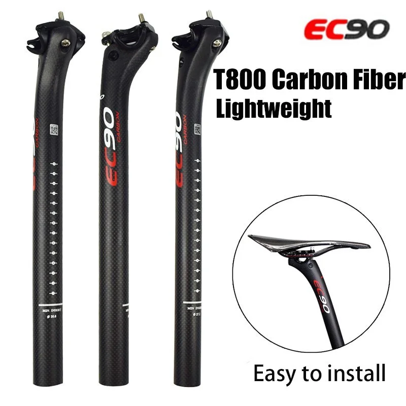 EC90 Bike Seatpost Carbon Seatpost Lightweight Mountain Bike Seatpost Professional Break Wind Bike seat post