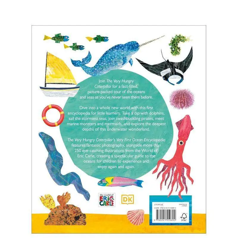 The Very Hungry Caterpillar's Very First Ocean Encyclopedia English version: Children's Fun Reading books