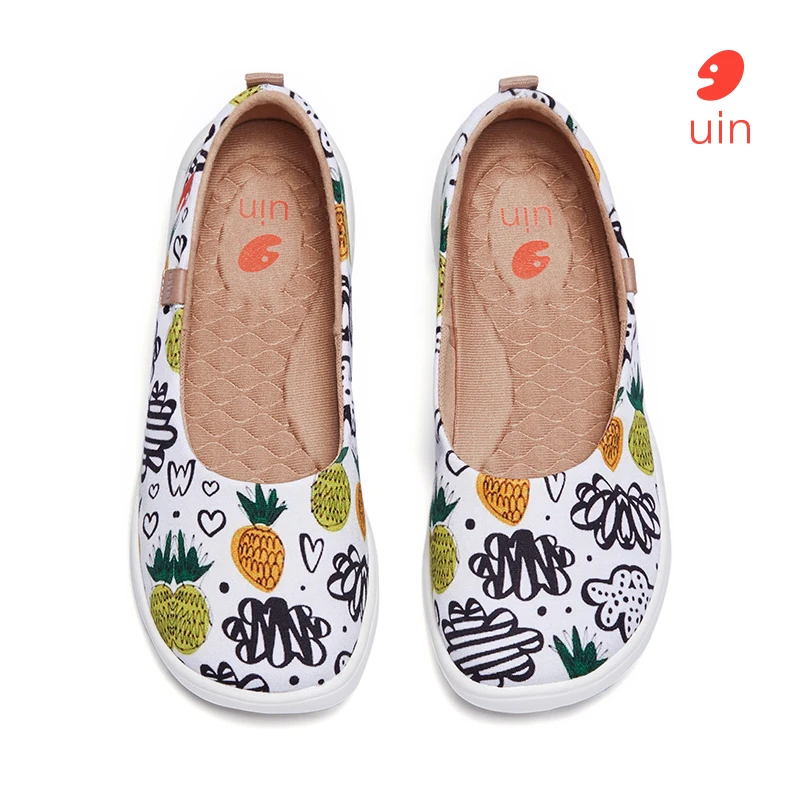 UIN NEW Fashion Style Women's Shoes Art Casual Canvas Sneakers Travel Shoes Art Painted Female Slip-on shoes