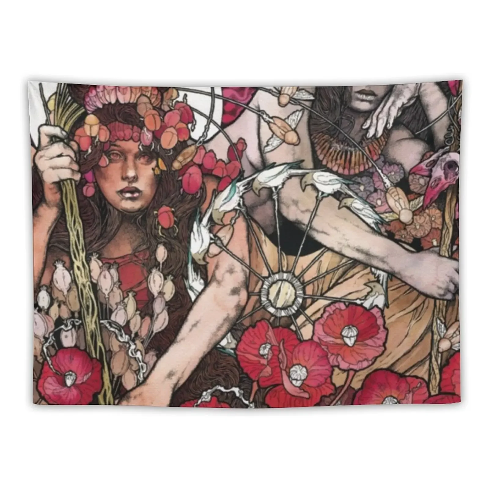 

Baroness: Red Tapestry Kawaii Room Decor Home Decorations Cute Room Things Wall Decoration Items Tapestry