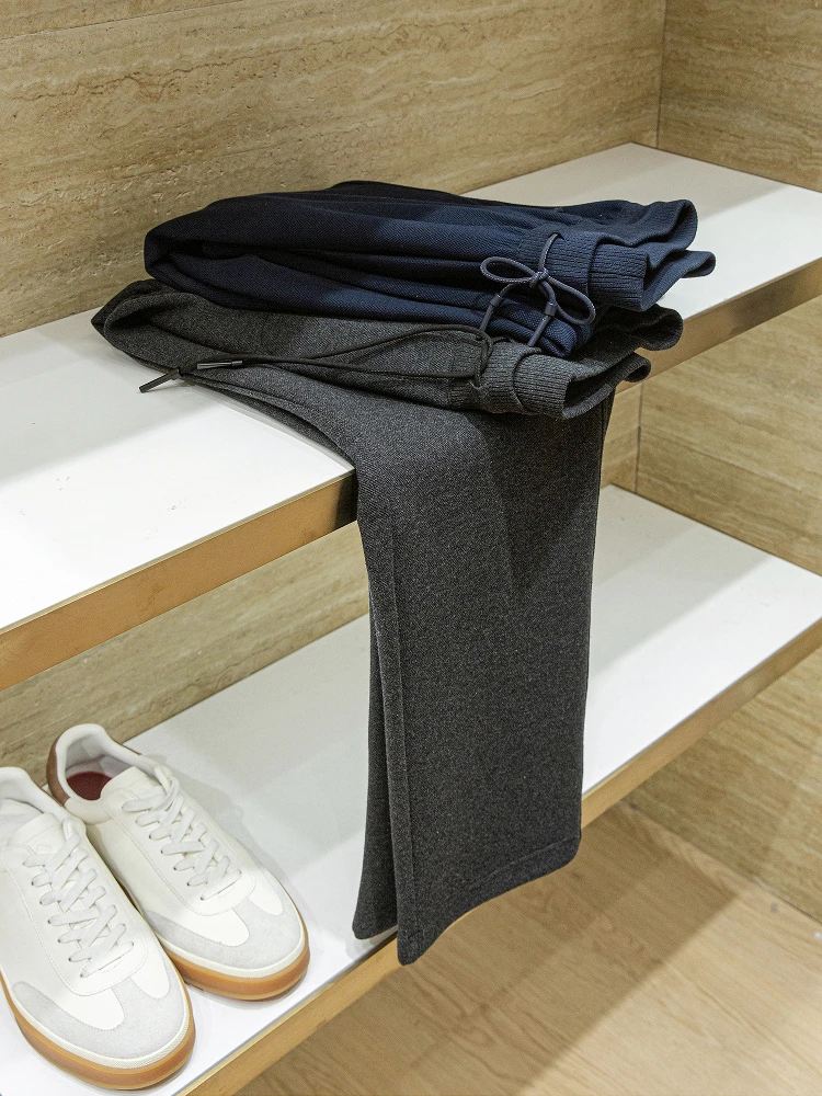 

ZZ selection of long-staple cotton pearl texture old money wind straight casual pants