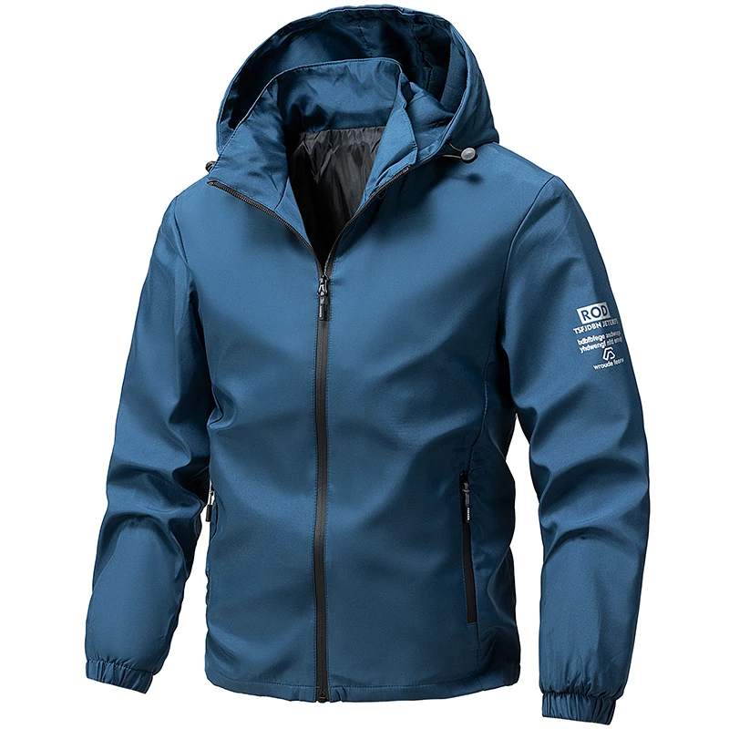 

Autumn Men's Casual Jackets Waterproof Windproof Jacket Windbreaker Climbing Outdoor Rain Jackets Lightweight Hooded Hiking Coat