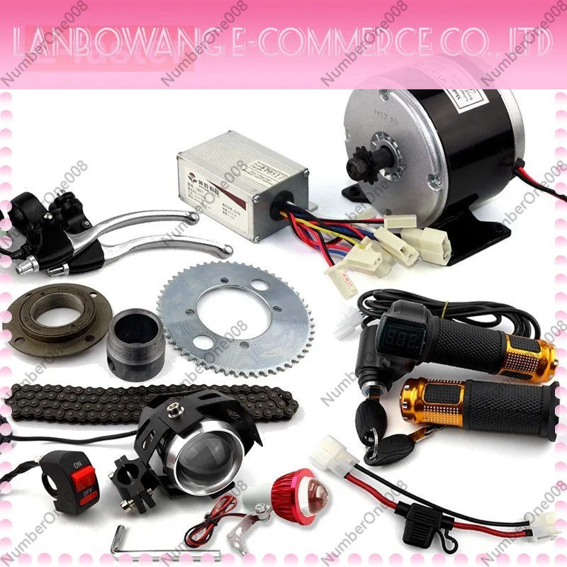 12V/24V 350W Brushed Motor Kit for Electric Drift Kart with Throttle Pedal