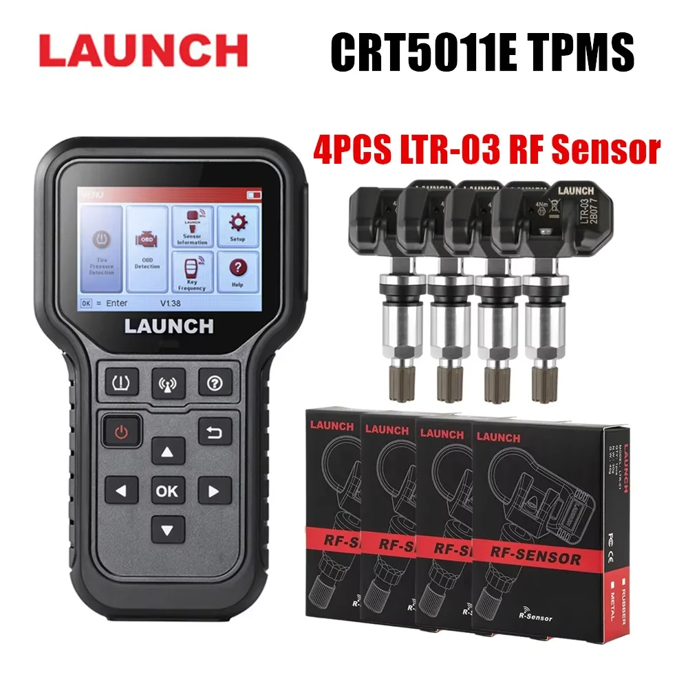 

LAUNCH X431 CRT5011E TPMS Activation Diagnostic Tool with LTR-03 RF Sensor 315MHz&433MHz Activation Programing Learning Reading