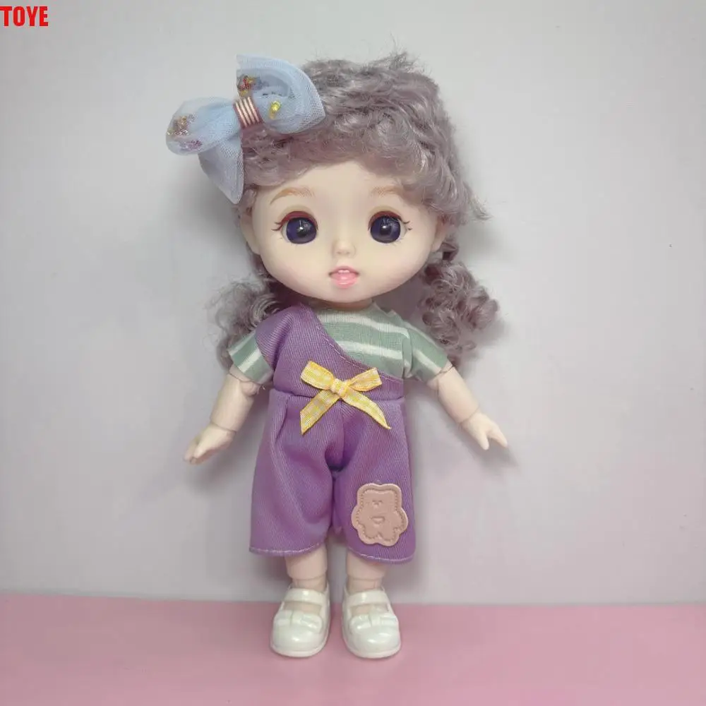 

Baby Doll Full Body 20cm Dress Doll Dolly Diy Hair Girls' Doll with Clothes Vinyl Lifelike Girl Dress Up Toys Birthday Gift