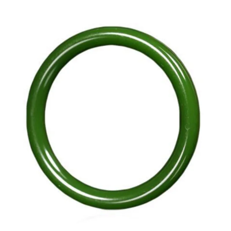 Spinach green jade stone bracelet round strip thin strip