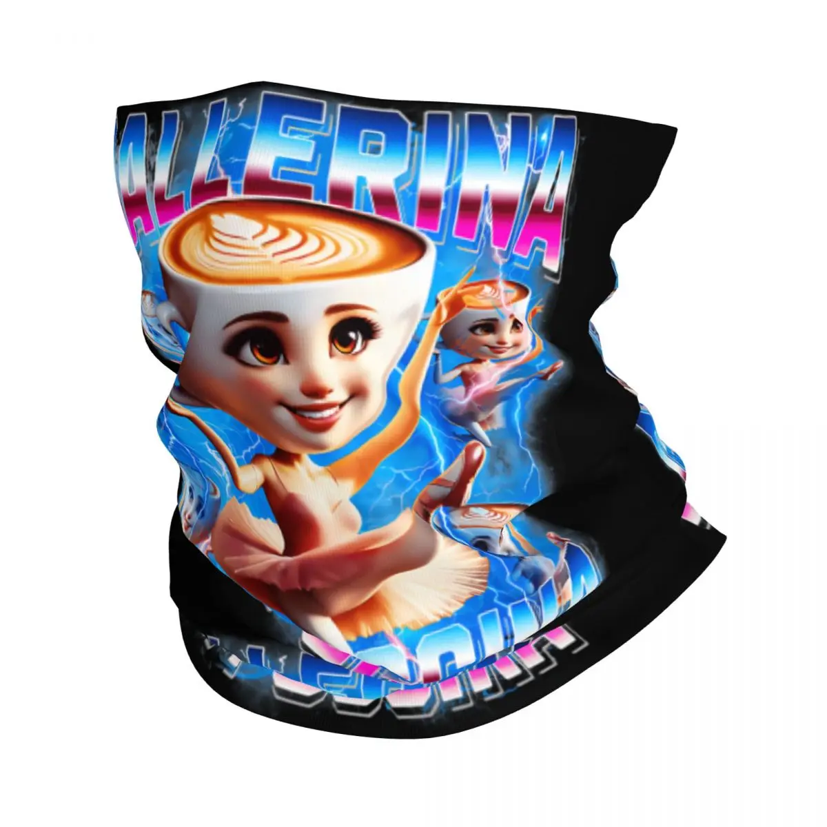 

Балерина Капучина, итальянский Brainrot Tung Tung Tung Sahur, зимняя шея, мужской ветрозащитный шарф для лица для пеших прогулок, повязка на голову с гетрами