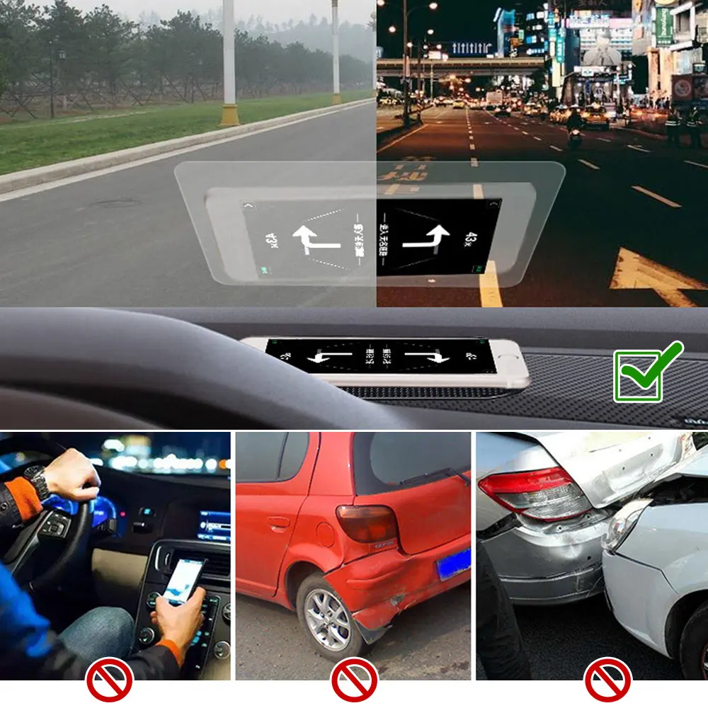 1PC Car windscreen Reflective Film Car Mobile Phone Navigation Projection Film Car Hud Head-up Display Car Interior Accessories