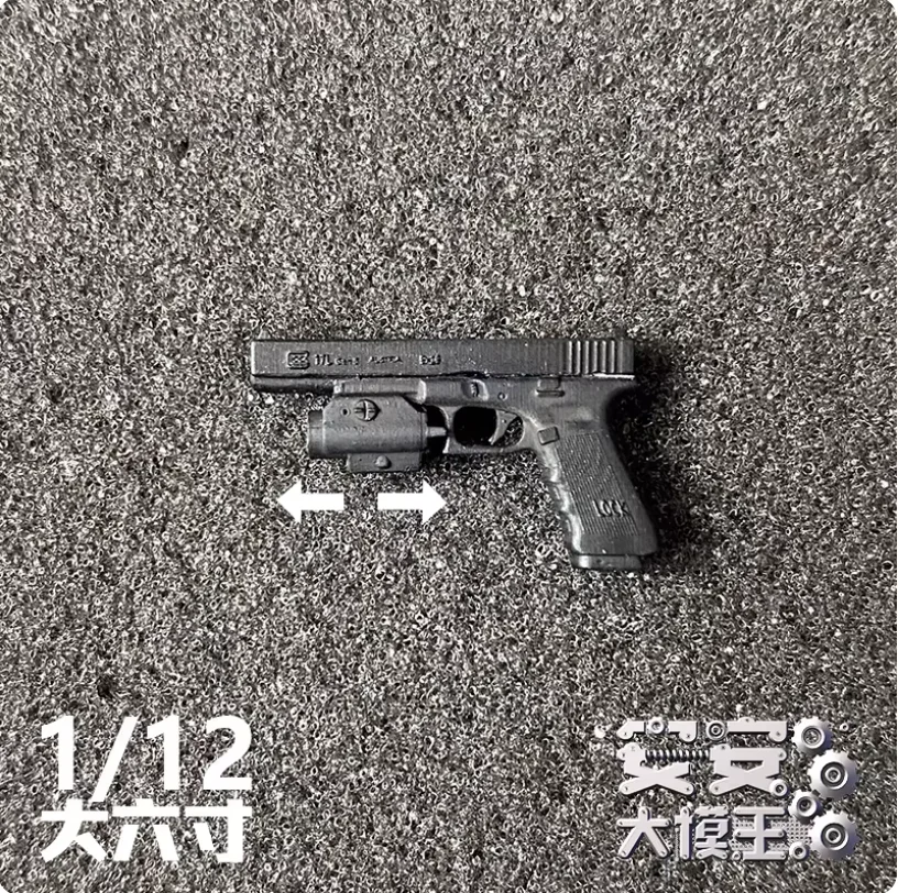 1/12 Soldier Toy Mini G17L Gun Resin Fit 6'' Action Figure Doll Body DIY Accessories Model In Stock