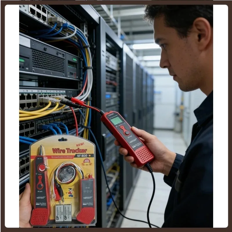 NOYAFA NF-800 Network Cable Tester Wire Tracker RJ11 RJ45 Telephone Line Finder Wire Tracer for Telecom and Network Engineering