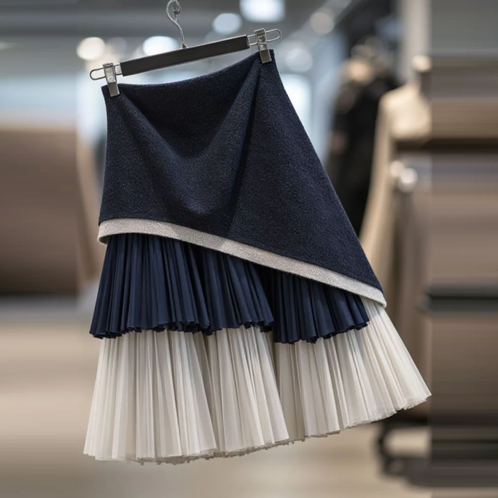 

Korean fashion medium and long skirt 2025 spring and summer new design celebrity style waist long skirts for women