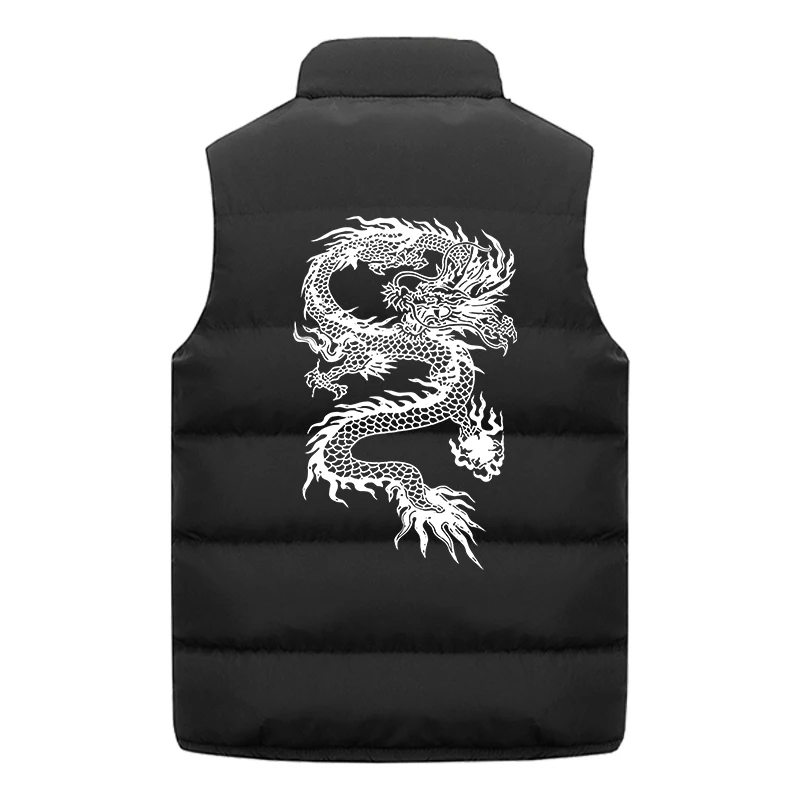 Men Waistcoat Down Jackt Sleeveless Jackets Thick Stand Collar Solid Color Warm Outdoor Zipper Vest Down Vest