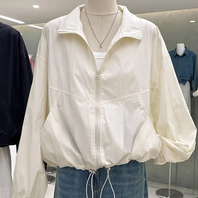 

Женская легкая дышащая куртка-ветровка больших размеров для активного отдыха, летняя тонкая ветровка в американском стиле с защитой от солнца