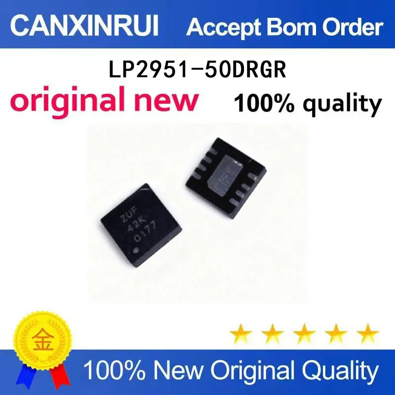 

(5-100 Pieces) Brand new original LP2951-50DRGR silk screen ZUF 2UF QFN8 spot chip IC